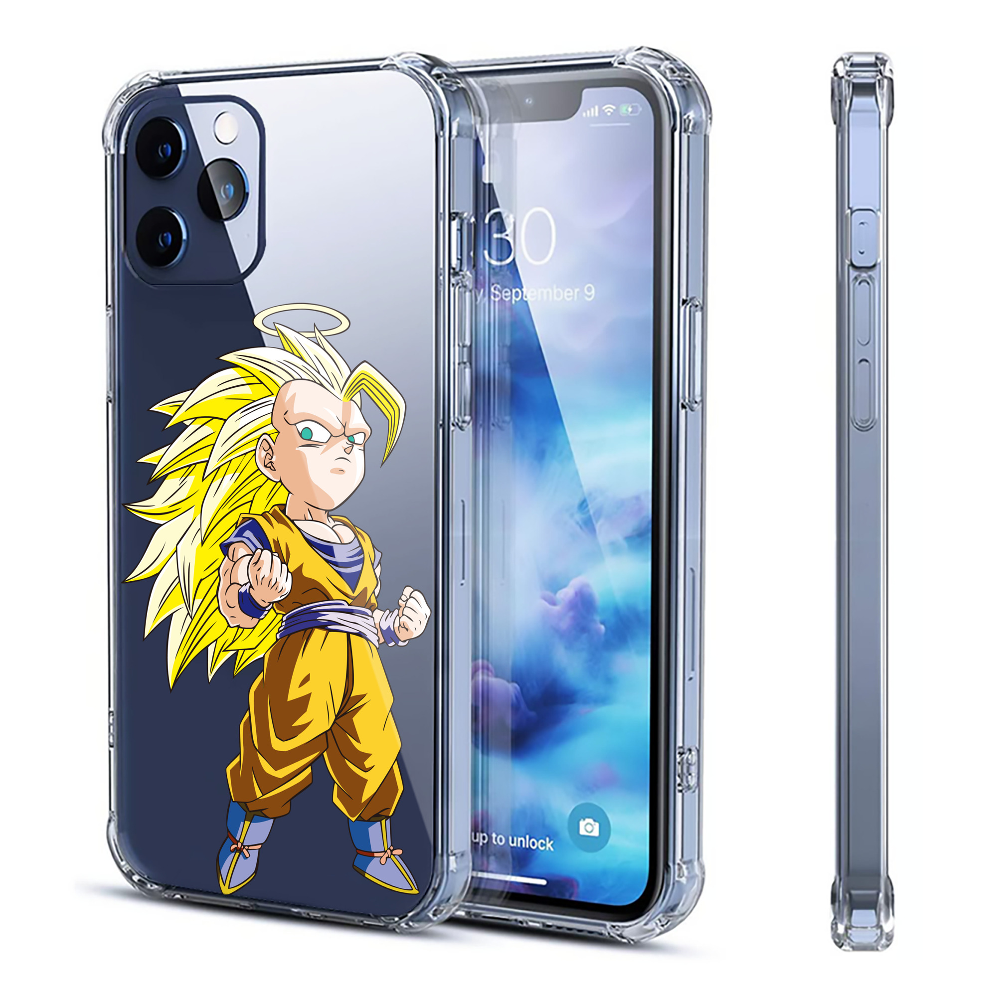 （画像用） ドラゴンボール 孫悟空（そん ごくう）Son Goku カカロット DRAGON BALL Kakarotto 【iPhone 12シリーズ対応】透明スマホケース（クリアソフトケース）